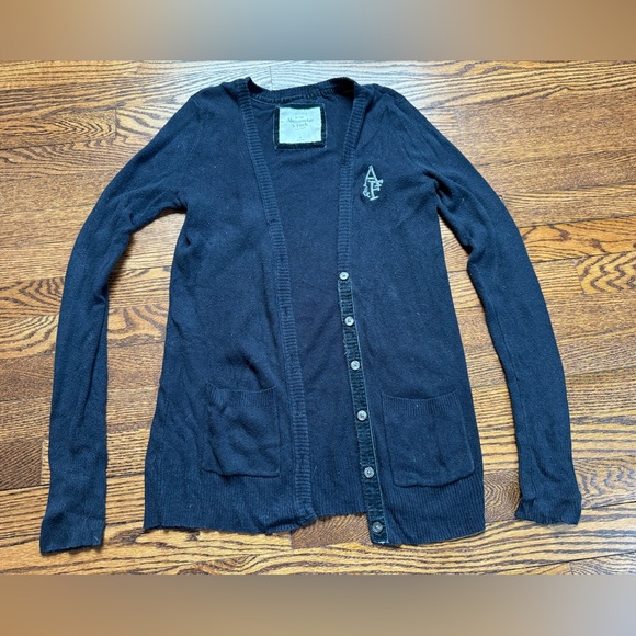 Abercrombie & Fitch Sweaters - Abercrombie & Fitch Navy Blue Button Front Cardigan Sweater Women’s Medium